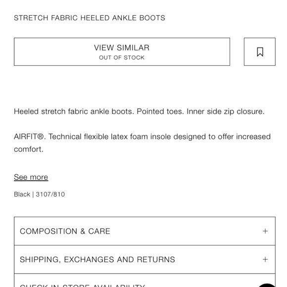 Zara Stretch Fabric Heeled Ankle Boots Size 9 - Picture 6 of 6